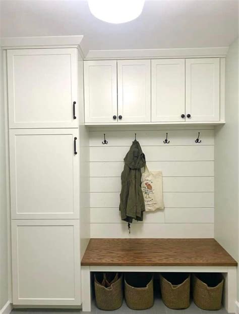 Mudroom With Single Cabinet Mud Room Laundry Room Combo Laundry Room