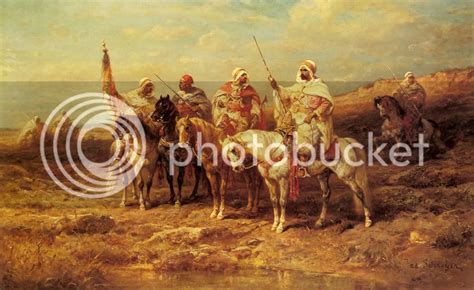 Artwork Replica Arab Horsemen By A Watering Hole By Adolf Schreyer