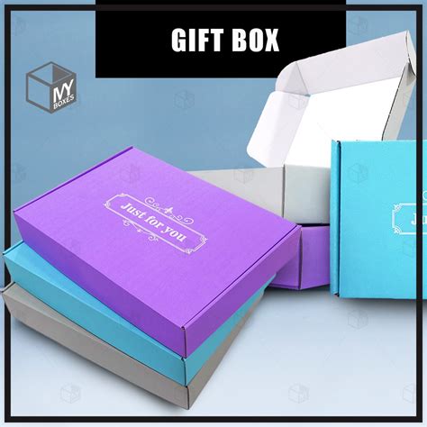 READY STOCK JUST FOR YOU Colour Gift Box Craft Paper Box Pizza Box