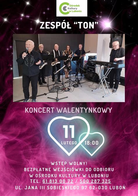 Koncert Walentynkowy O Rodek Kultury W Luboniu