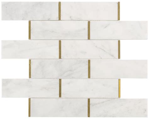 Menards Ellis Fisher Bianco Bronze Brick Marble Mosaic Tile Stone