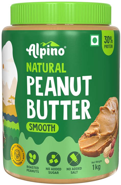 Buy Alpino Natural Peanut Butter Smooth Kg Protein Made With