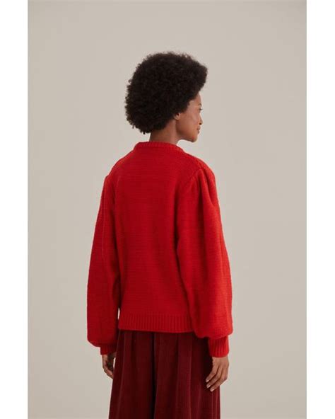 Farm Rio Amour Embroidered Knit Sweater Lyst