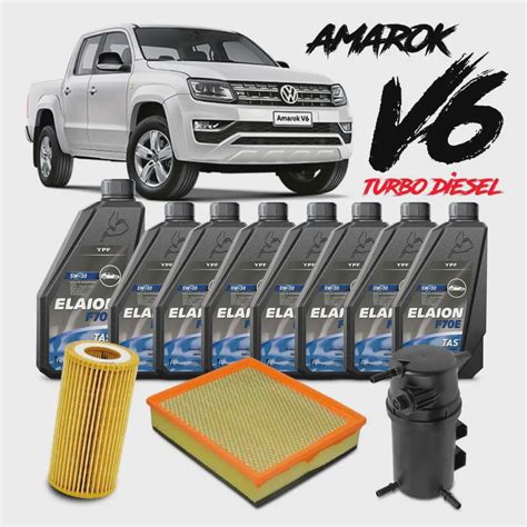 Kit Troca de Óleo Completo ypf 5W30 Sintético vw Amarok 3 0 V6 225cv