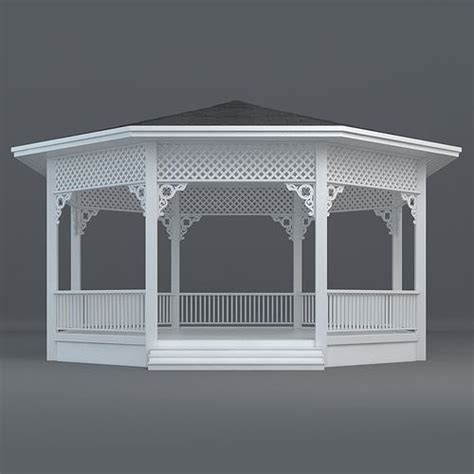 Gazebo Octagonal 3d Model Cgtrader