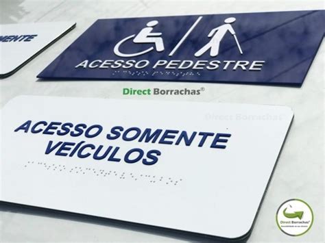 Placas De Sinaliza O Em Braille Direct Borrachas