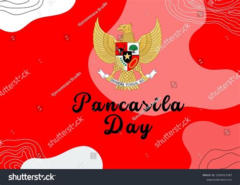 Pancasila Day Hari Lahir Pancasila Background Stock Illustration