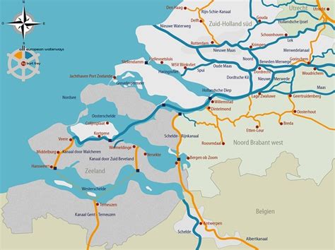 schiffbaren Flüsse Kanäle und Wasserwege in den Niederlanden