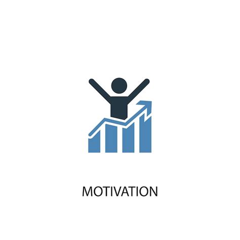 Premium Vector Motivation Concept 2 Colored Icon Simple Blue Element