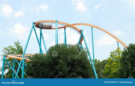 Goliath Roller Coaster Georgia Stock Photo - Image of north, people ...