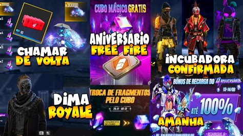 Novidades Free Fire Incubadora Em Cubo Magico Troca Nick Chamar