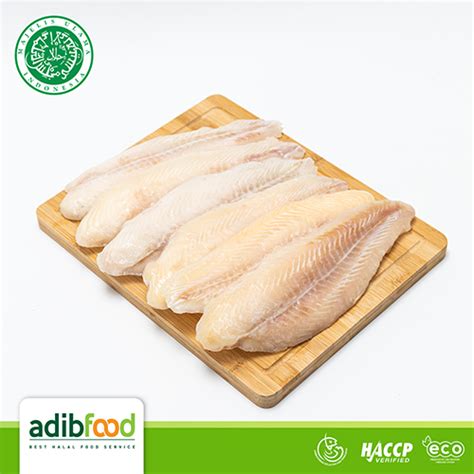 Dori Pangasius Fillet NBL Glaze 20 Belly Off 1 Kg Adibfood