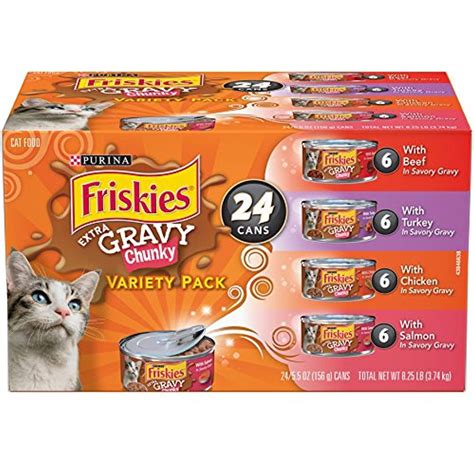 Purina Friskies Gravy Wet Cat Food Variety Pack Extra Gravy Chunky