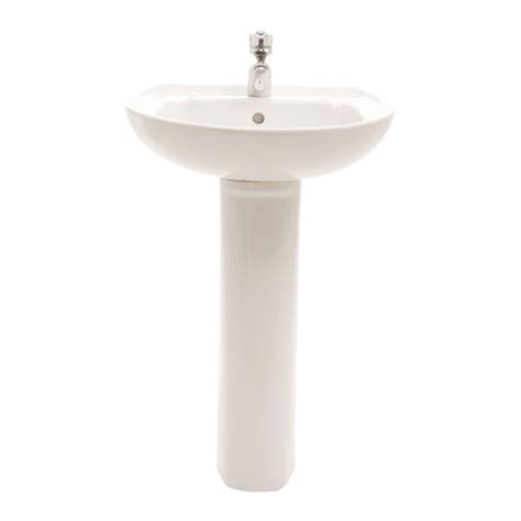 Atlantic Full Pedestal 2 Tap Hole Basin In Different Sizes
