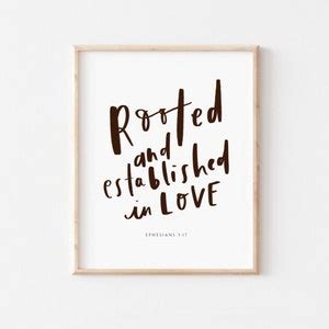 Ephesians 3 17 Rooted And Established In Love Modern Minimalist