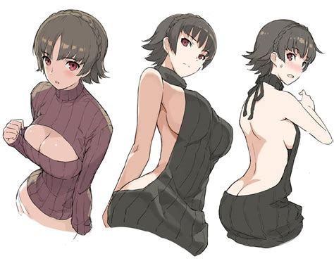 Rule 34 1girls Ass Atlus Big Ass Big Breasts Black Hair Cleavage Cutout Dat Ass Makoto Niijima