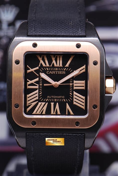 [SOLD] CARTIER SANTOS 100 XL ADLC BLACK HALF-GOLD AUTOMATIC (MINT ...