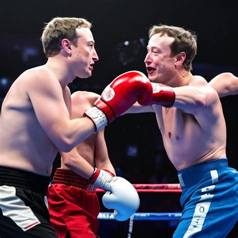 Elon Musk Fight With Mark Zuckerberg In A Boxing Ring OpenArt