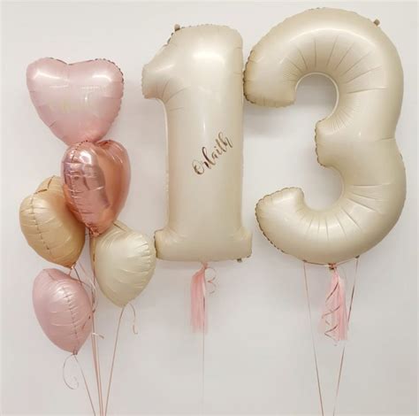 Inflated 40 Inch Satin Cream Birthday Balloon Numbers Confetti Balloons