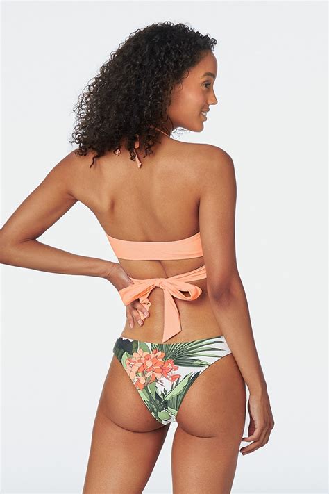 Peachy And Floral Halter Wrap Bikini