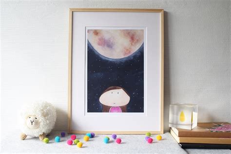 ‘Moon Face’ Art Print/Poster – The Bun People