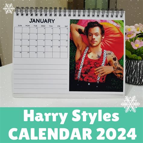 Harry Styles Calendar 2024 Desk Calendar Size 68 Inches You Etsy