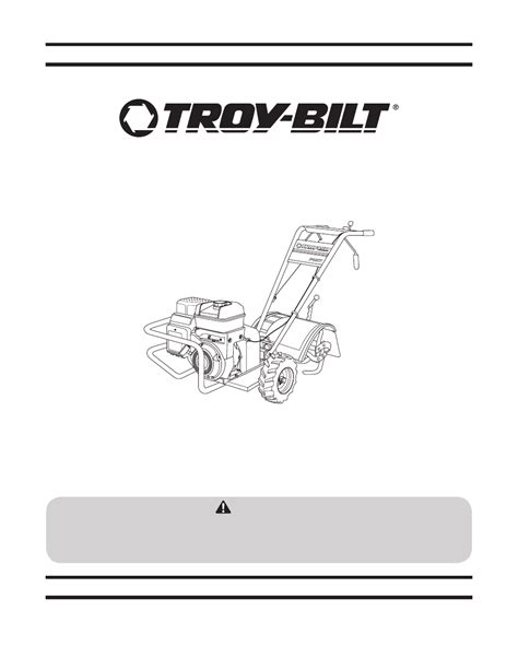 Troy Bilt Tiller Pony Manual