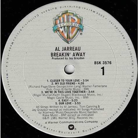 Al Jarreau Breakin Away Vinyl Lp Us Original Hhv