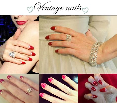 Vintage Nails The Half Moon Manicure Stylishly Beautiful