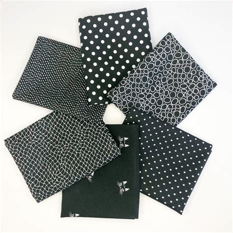 Black And White Fat Quarter Bundle Michael Miller Fabrics Etsy