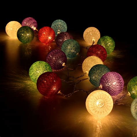 In Tec 20 LED Kugeln Kugelkette Weihnachtsgirlande Lichterkette