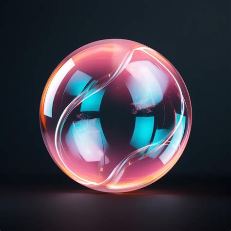 Premium Ai Image Enchantingly Isolated A Single Soap Bubble Floating