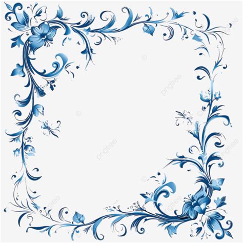 Blue Border Vector Blue Border Blue Frame Png Transparent Image And