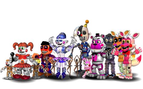 fnaf SL all animatronics by Diegopegaso87 on DeviantArt