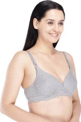 Plain Nursing Grey Cotton Maternity Padded Bra At Rs 289 Piece In Navi