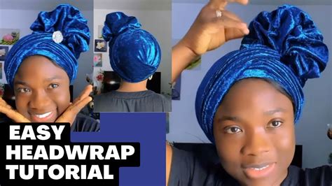 How To Make Easy Quick Headwrap Tutorial Headscarf Turban YouTube