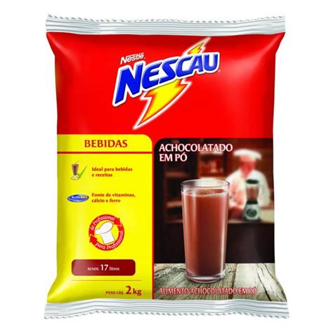 Achocolatado em Pó Nestlé Nescau Professional Pacote 2kg Supermercado