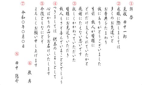 香典返し 挨拶状（お礼状）の例文と無料テンプレート 香典返し・法事・法要のマナーガイド