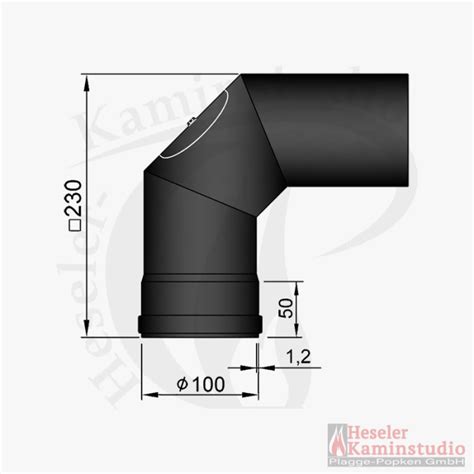 Rauchrohr Pelletrohr Ø 100 mm Heseler Kaminstudio