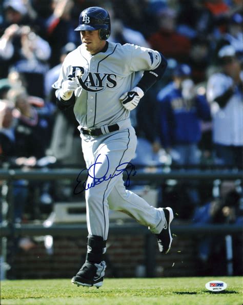 Evan Longoria Signed Rays 11x14 Photo PSA Pristine Auction