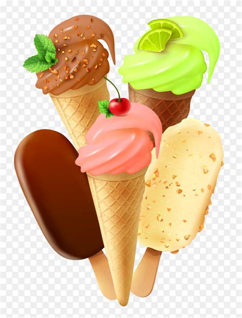 Collection Of Delicious Ice Creams Vector Png Similar Png