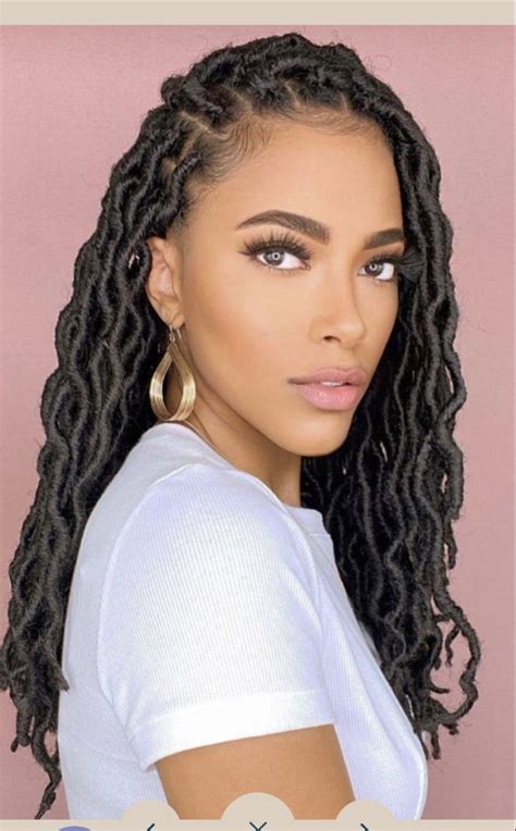 Pin By Evellyn Santos On Cabelo Com Trança Faux Locs Hairstyles Braids For Black Hair