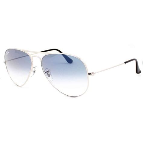 Ray Ban Rb3025 0033f Aviator Gradient Silver Frame Light Blue Gradient 55mm Lens Sunglasses