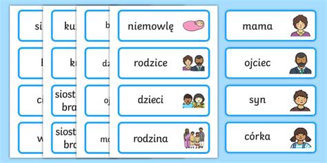 Karty ze słownictwem Moja rodzina teacher made Twinkl