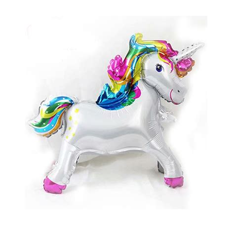 3D Rainbow Unicorn Foil Balloons