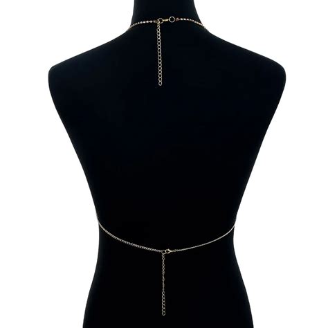 Boho Fashion Shiny Rhinestone Bikini Chest Chain And Leg Chain Fringe
