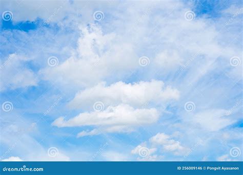 Blue Sky With White Clouds On A Clear Day Stock Photo Image Of