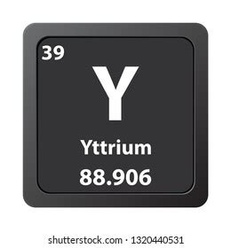 Yttrium Symbol Chemical Element Periodic Table Stock Vector Royalty