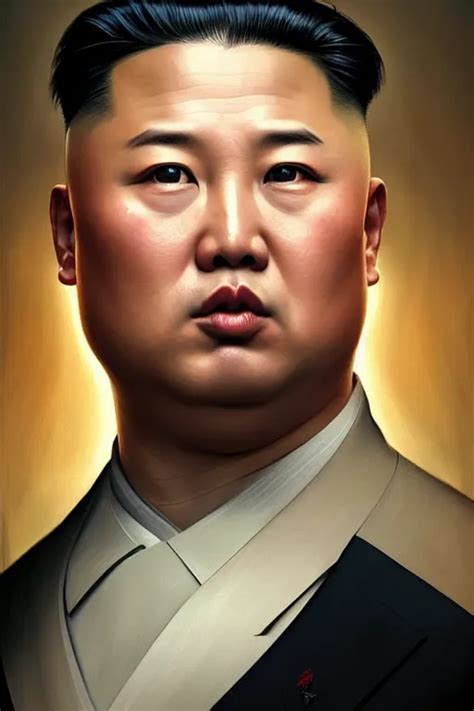 Putin With Kim Jong Un Hairstyle Realistic Portrait Stable Diffusion