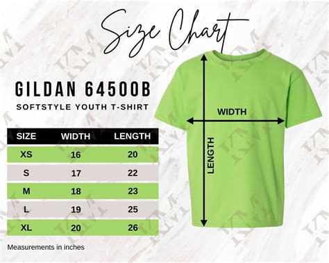 Gildan 64500b T Shirt Sizing Chart Gildan 64500b T Shirt Etsy